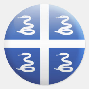 Martinique Flag Runder Aufkleber