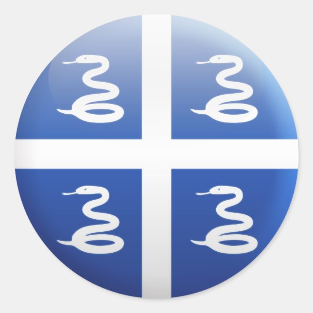 Martinique Flag Runder Aufkleber (Vorderseite)