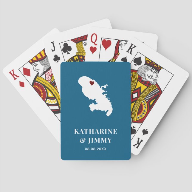 Martinique Gastgeschenk Hochzeit Deck Cards, Insel Spielkarten (Rückseite)