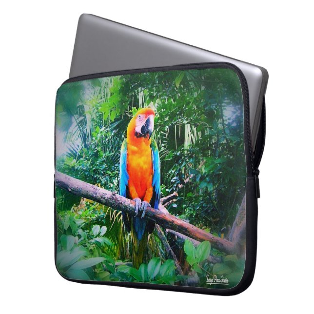 Martinique Macaw Laptopschutzhülle (Vorderseite Links)