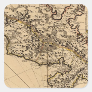 Martinique Quadratischer Aufkleber