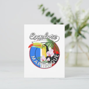 Martinique Reise Logo Postkarte
