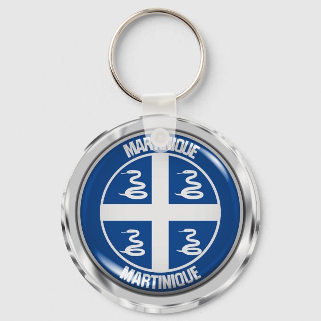 Martinique Round Emblem Schlüsselanhänger (Vorderseite)