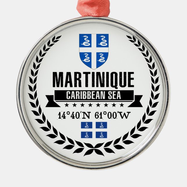 Martinique Silbernes Ornament (Vorne)