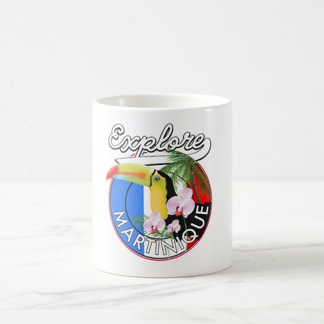 Martinique Travel-Logo Kaffeetasse (Mittel)