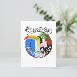 Martinique Travel-Logo Postkarte