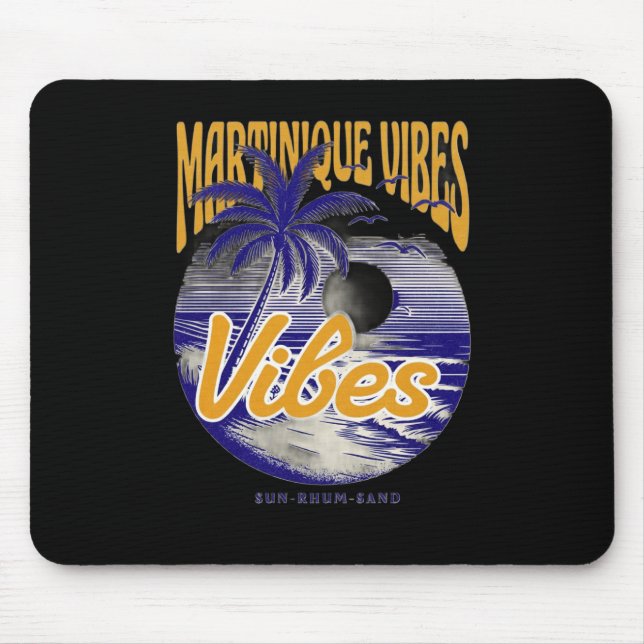 Martinique Vibes – Sonne Rum Sand Mousepad (Vorne)