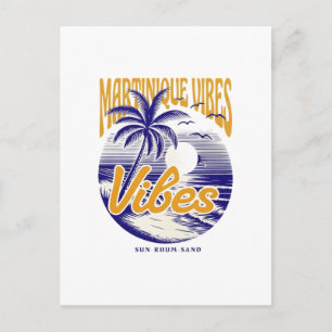 Martinique Vibes – Sonne Rum Sand Postkarte
