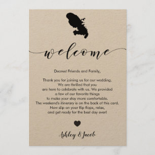 Martinique Wedding Welcome Letter & Itinerary Programm