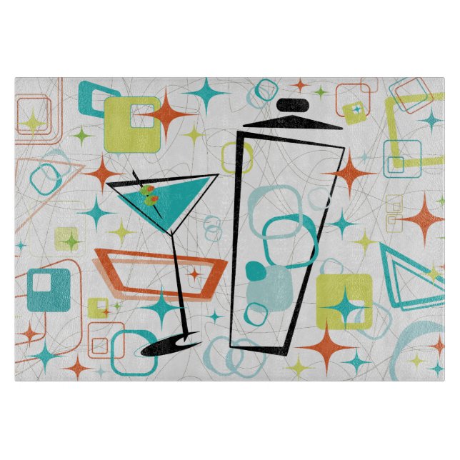 Martinis ein Gehen-Gehen Glasschneiden-Brett Schneidebrett (Vorderseite)