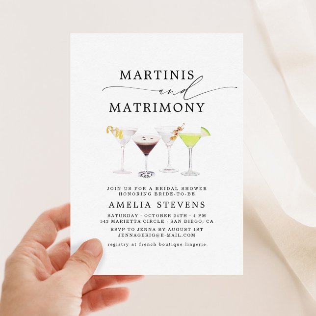 Martinis & Matrimony Bridal Dusche Einladung (Von Creator hochgeladen)