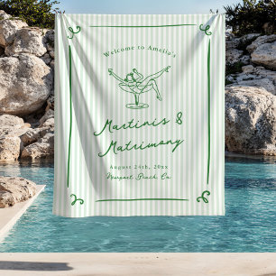 Martinis & Matrimony Green Junggesellinnenabschied Wandteppich