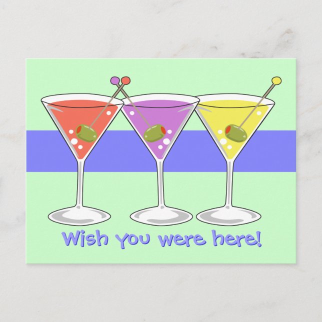 Martinis Postcard Postkarte (Vorderseite)
