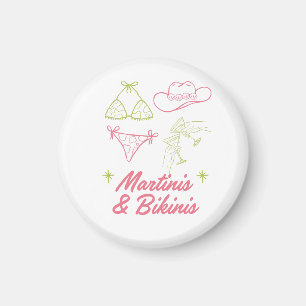 Martinis und Bikinis   Junggesellinnen-Strandparty Magnet