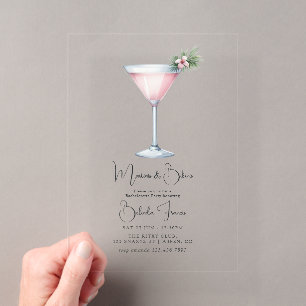 Martinis und Bikinis Tropische Junggesellinnenpart Acryleinladungen