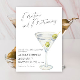 Martinis und Matrimony Brautparty Einladung