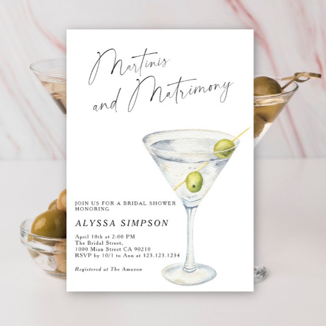 Martinis und Matrimony Brautparty Einladung (Von Creator hochgeladen)