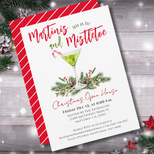 Martinis und Mistelzweig Weihnachts-Open-House Einladung