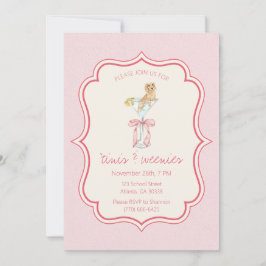 Martinis und Weenies Coquette Dackel Geburtstag Einladung