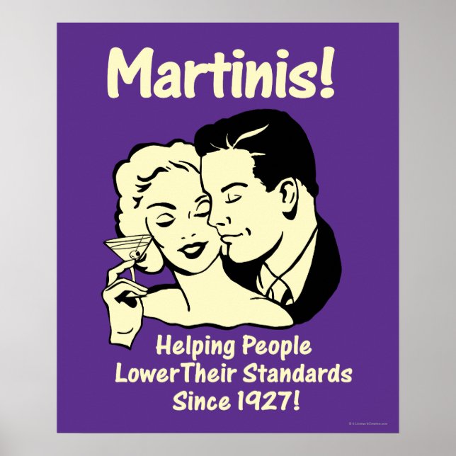 Martinis: Unterstützung für niedrigere Standards Poster (Vorne)