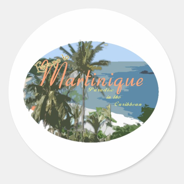 Martinque Runder Aufkleber (Vorderseite)