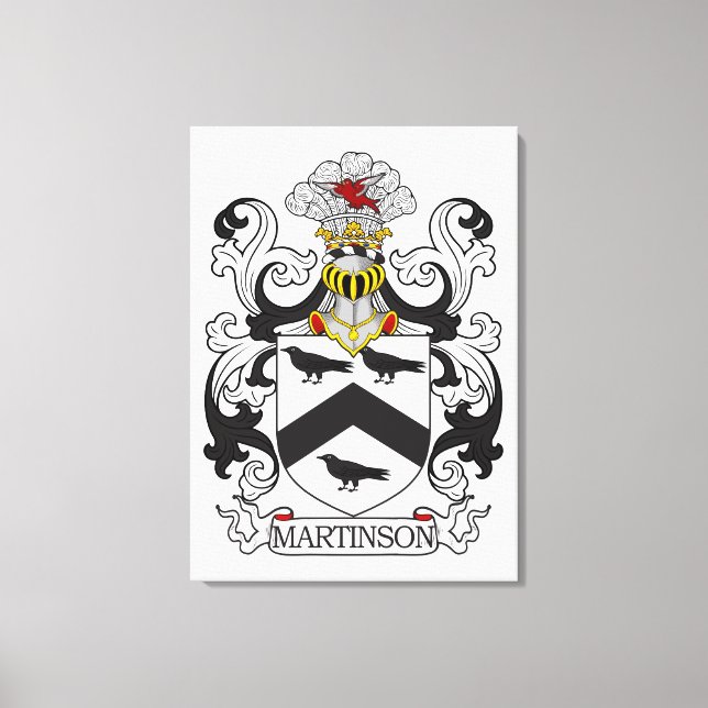 Martinson Familienwappen Leinwanddruck (Vorderseite)