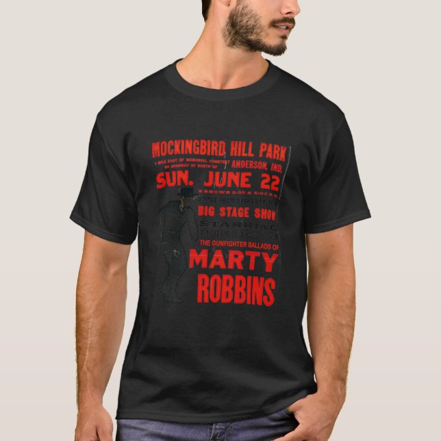 Marty Robbins Concert Poster T-Shirt (Vorderseite)