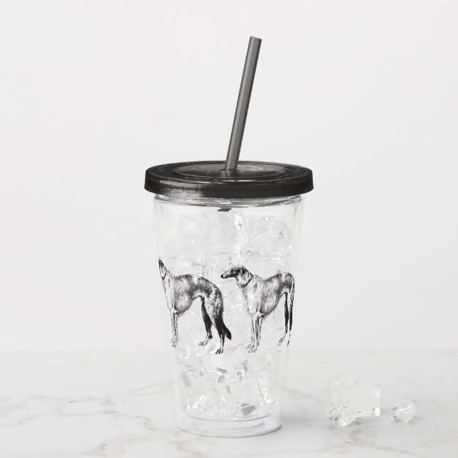 Martynow Borzoi Akrylic Acryltrinkbecher (Rückseite Ice)