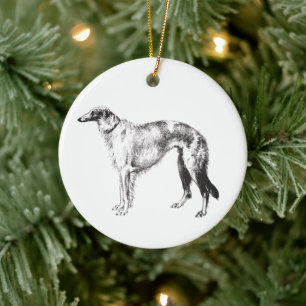 Martynow Borzoi Schmuck Keramik Ornament