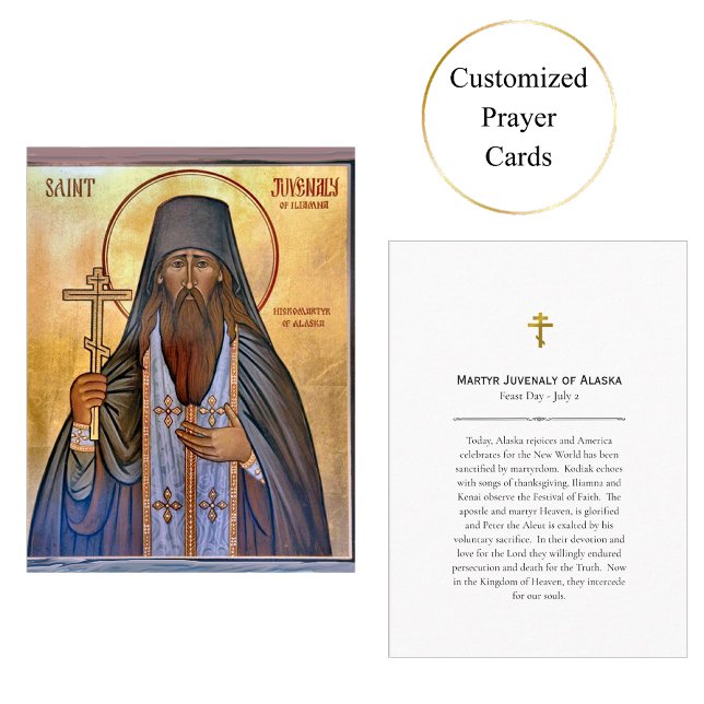 Martyr Juvenaly von Alaska Orthodoxe Gebetskarte Platzkarte (Von Creator hochgeladen)
