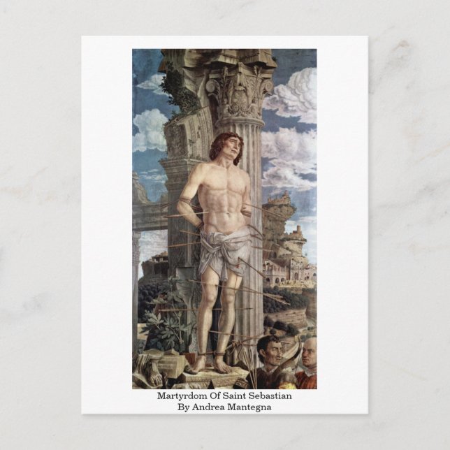 Märtyrertod von Saint Sebastian von Andrea Mantegn Postkarte (Vorderseite)