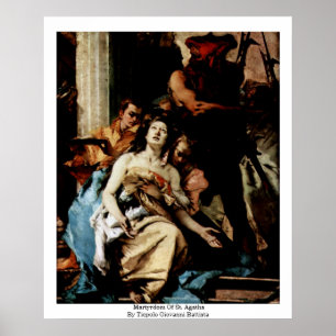Märtyrertod von St. Agatha Poster