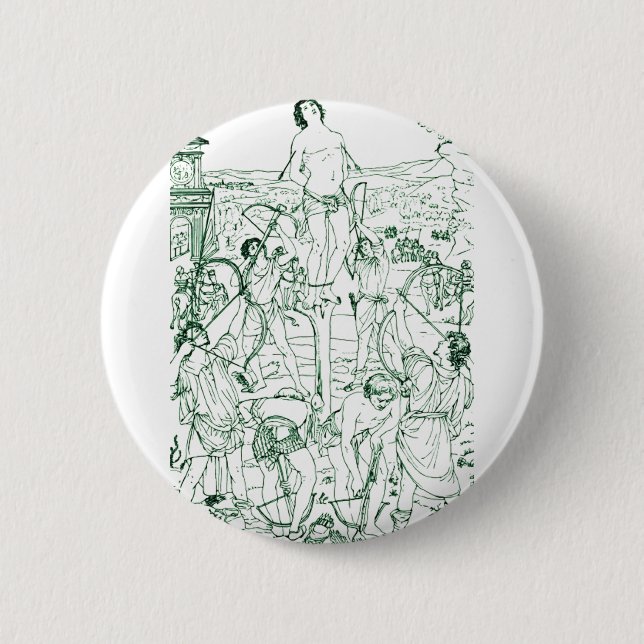 Martyrium des Heiligen Sebastian Button (Vorderseite)