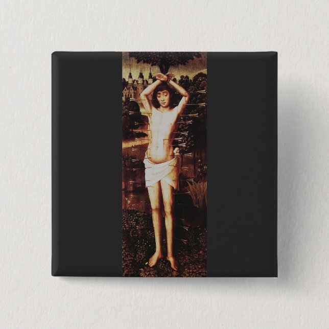 Martyrium des heiligen Sebastian Frühchristentum Button (Vorderseite)