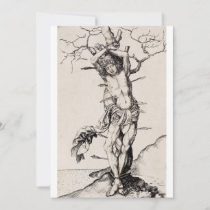 Martyrium des heiligen Sebastian von Martin Schong Dankeskarte