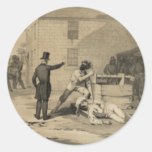 Martyrium des Joseph & Hiram Smiths im Carthage-Ge Runder Aufkleber