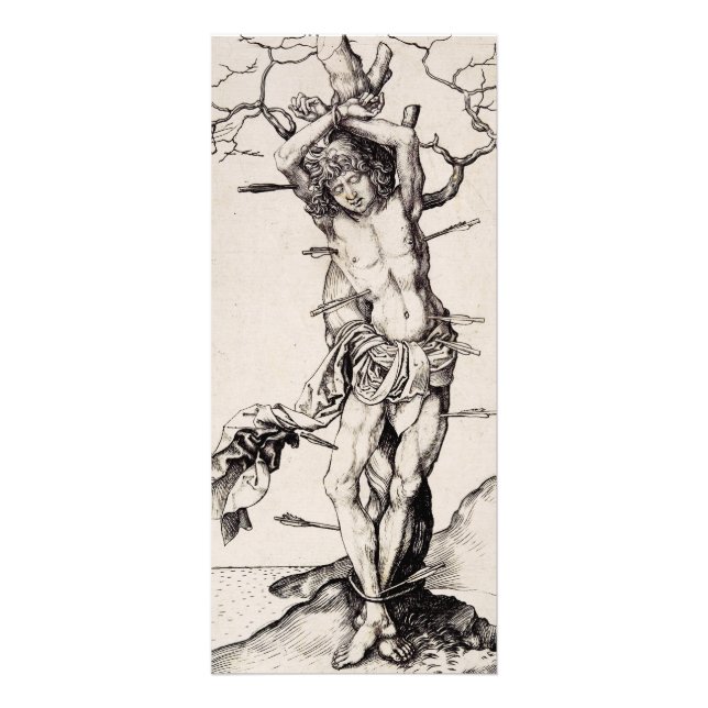 Martyrium Saint Sebastian von Martin Schongauer Werbekarte (Vorne)