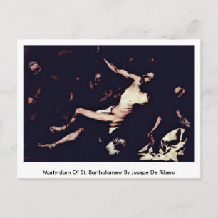 Martyrium von St. Bartholomew von Jusepe de Ribera Postkarte