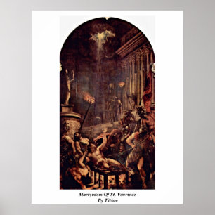 Martyrium von St. Vavrinec durch Titian Poster