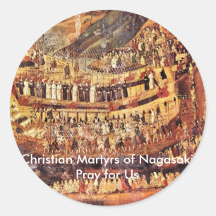 Martyrs chrétiens de petits autocollants Nagasaki 