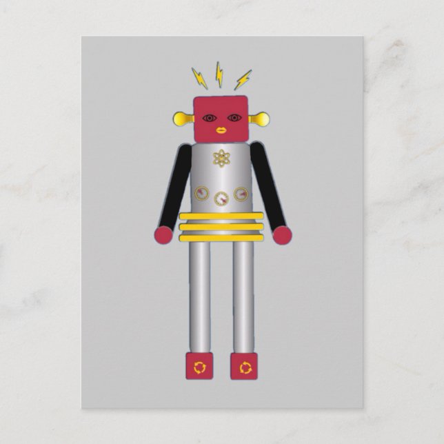 Martzkins Boy Robot Postcard © 2012 M. Martz Postkarte (Vorderseite)