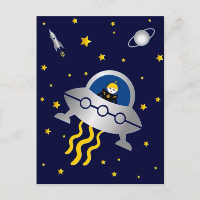 Martzkins In Outer Space Postcard © 2012 M. Martz Postkarte (Vorderseite)