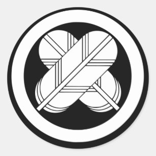 Maru Chigai Takanoha Kamon Runder Aufkleber