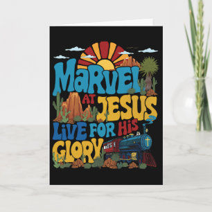 Marvel At Jesus Vbs 2025 Lebe für Jesu Herrlichkei Karte