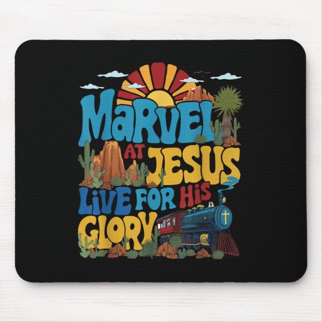 Marvel At Jesus Vbs 2025 Live For Jesuss Glory Chr Mousepad (Vorne)