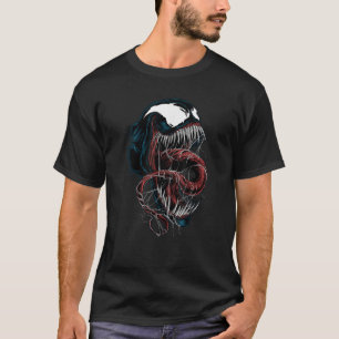 Marvel Comic Retro Klassische Venom Brust Burst Bi T-Shirt