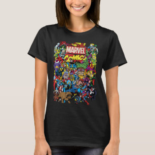 Marvel Comics Heroes Group Shot Graphic T-Shirt