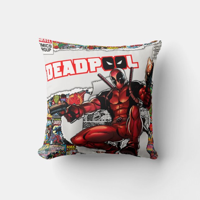 marvel comics Throw Pillow Kissen (Vorderseite)