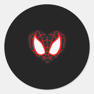 Marvel Spider-man Miles Morales Valentinstag Hea Runder Aufkleber