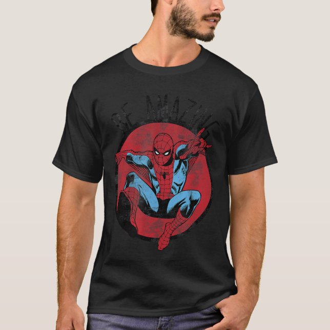 Marvel SpiderMan Sei Erstaunlich Bedrängte Comic-K T-Shirt (Vorderseite)